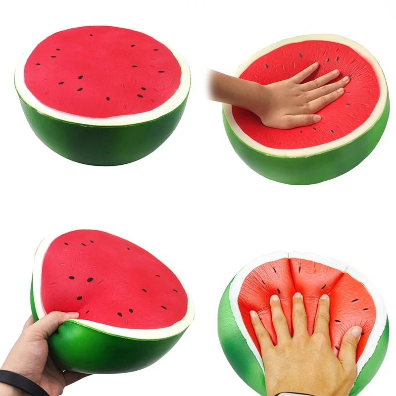 

Simulation Fruits Anti-stress Giant Squishy Slow Rising Watermelon Squishy Cute Squishi PU Squishy Poo Toys Squeeze Squishes Toy