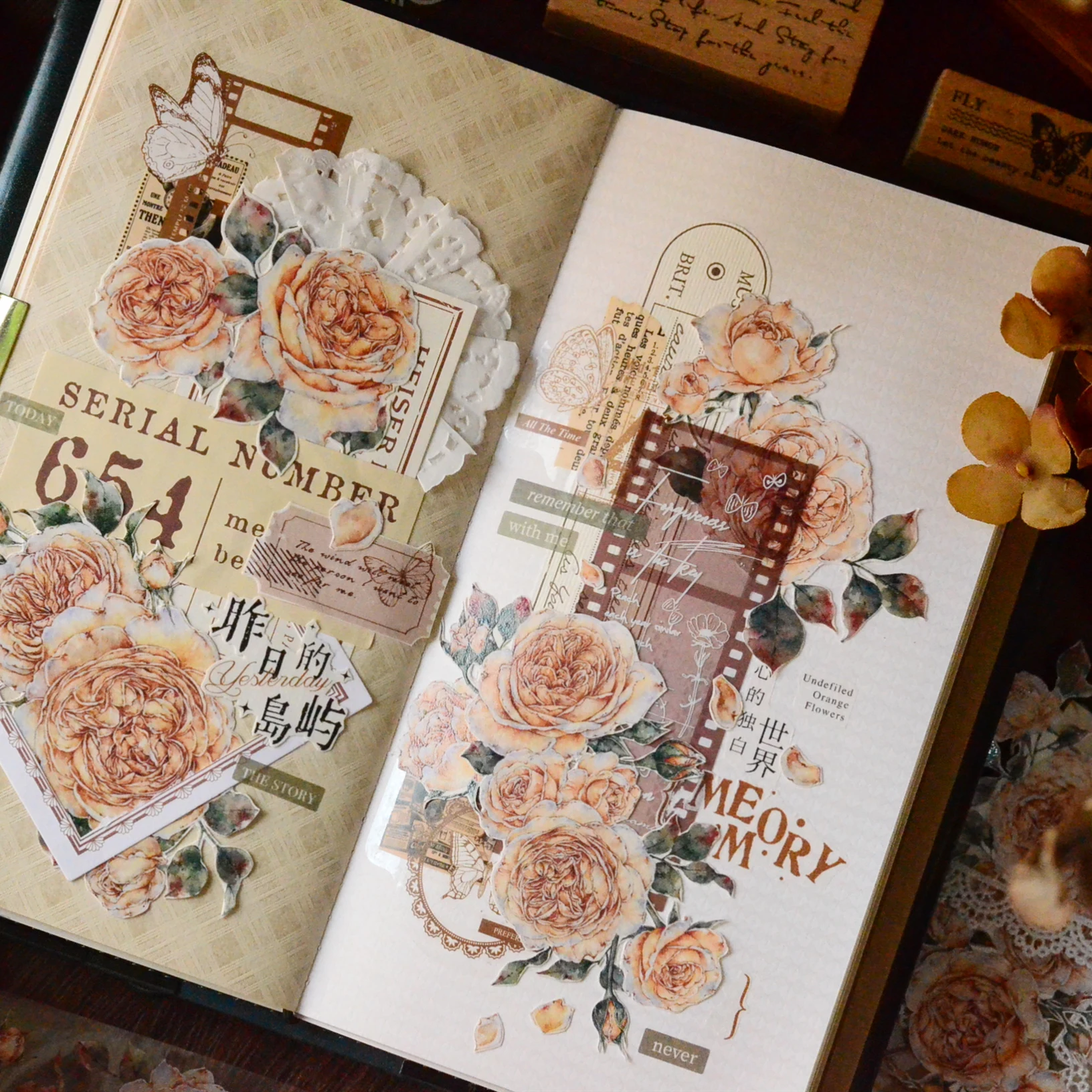 Austin Rose Journal ПЭТ-лента Washi материал в стиле ретро