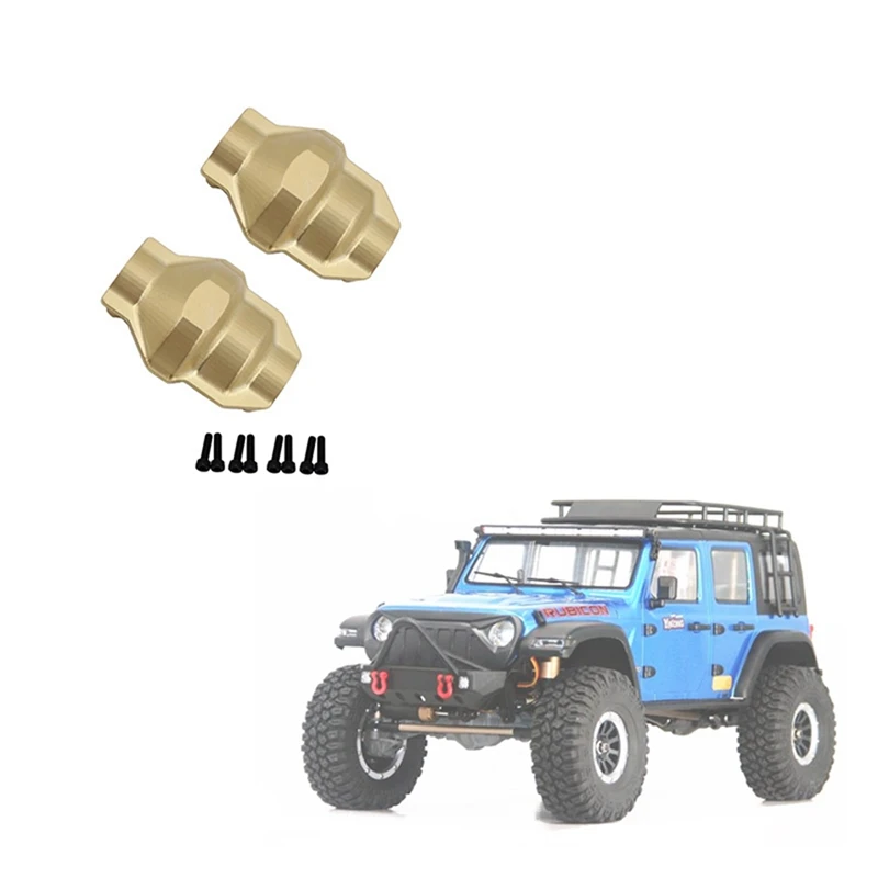 2Pcs Heavy Duty 33G Brass Front Rear Axle Diff Cover Differential For Yikong YK4082 4102 4103 6101 RC Car Upgrades