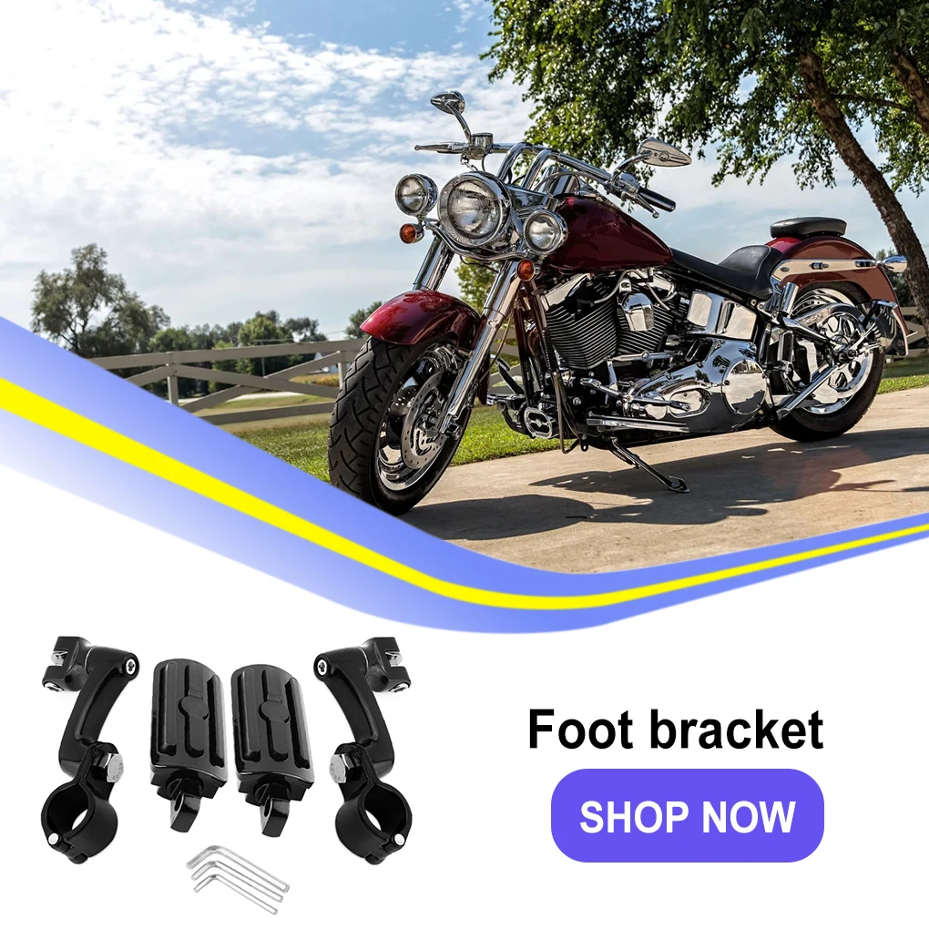 

1 Pair Motorcycle Rear Pedal Reusable Alloy Rotary Pedals Outdoor Activity Parts Replacement for VT1100 VTX1300 Black