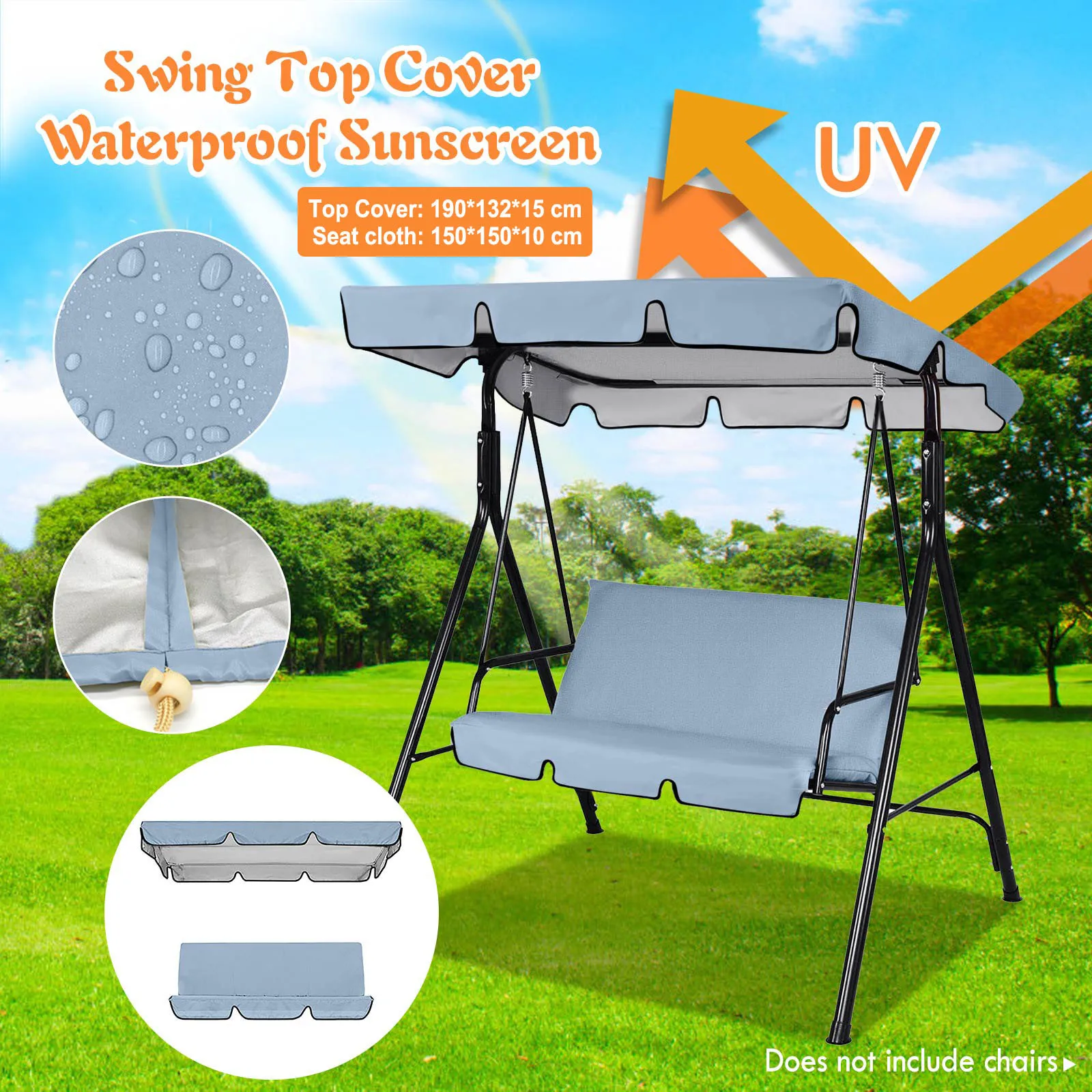 

Replacement Rain Cloth Awning Swing Cover Ceiling Outdoor Gold And White Office Chair with Webbed Lawn Chairs Folding Aluminum