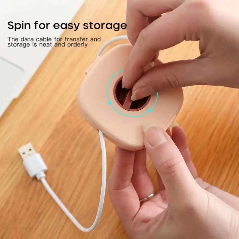 

Multi-function Cable Storage Box Earphone Wire Cable Organizer Rotating Storage Protective Case Protable Charging Cable Box