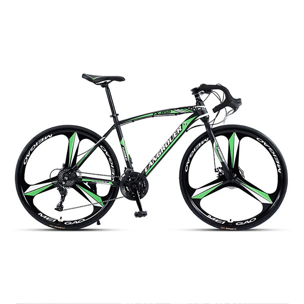 

24 Speed 700C Variable Speed Mountain Bicycle High Carbon Steel Dual Disc Brake Shock Absorption Adult Road Bike Outdoor Sport