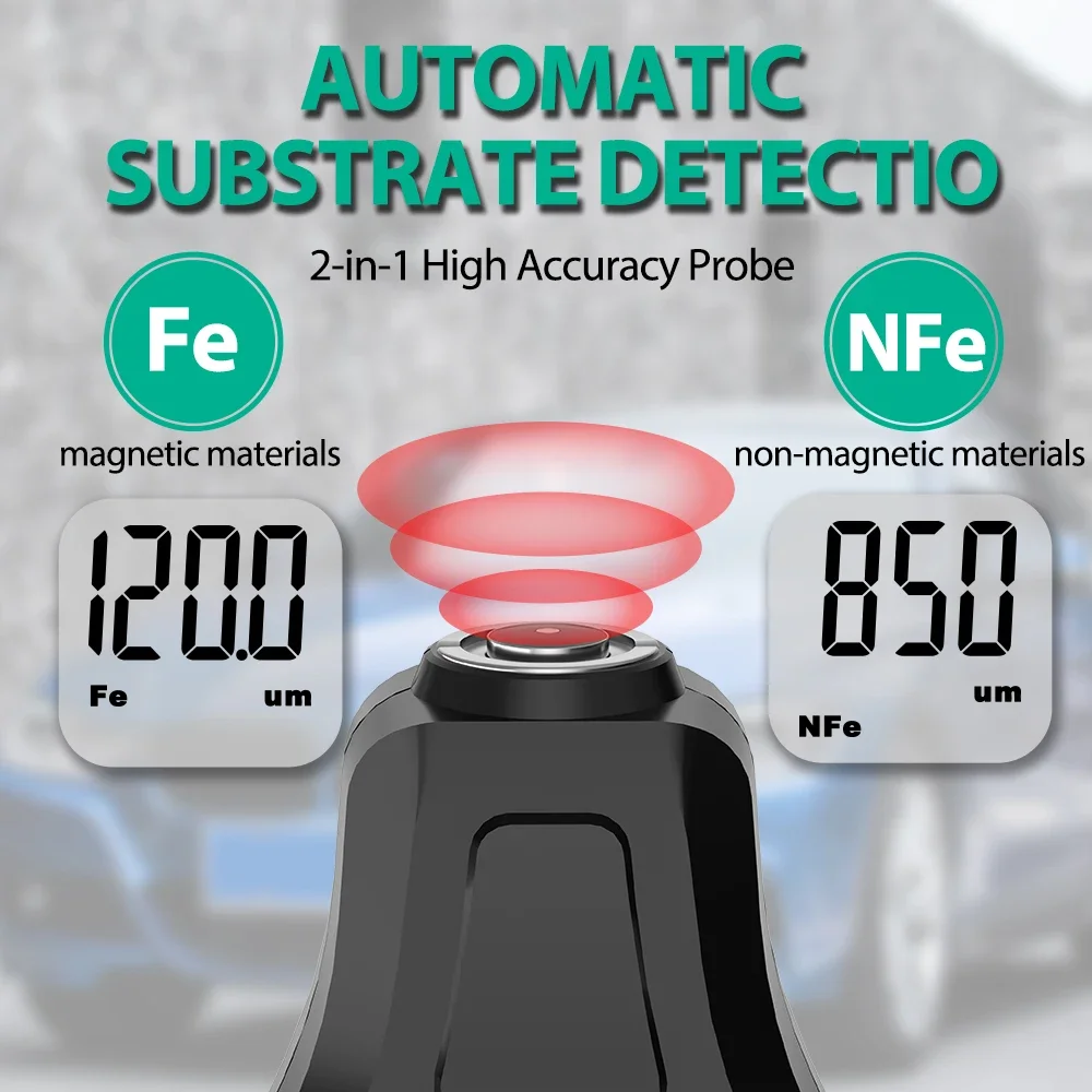 MASTFUYI FY893 Толщиномер покрытия Цифровой измеритель толщины Автомобильная краска