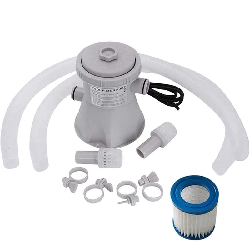 

Насос для бассейна, совместимый с Intex, Bestway, летний бассейн с волнами над землей, насос с фильтром для бассейна, штепсельная вилка стандарта В...