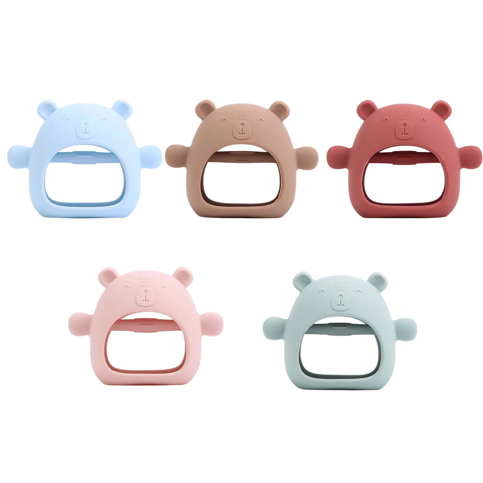 

Silicone Baby Toy Grasping Nursing Teether Teething Educational Toy Gifts Safe Molar Pacifier Holder Baby