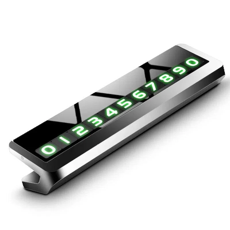

Car Temporary Parking Card Universal Rotate Phone Number Plate Aluminum Stickers Park Stop in Car-styling Auto Accessories