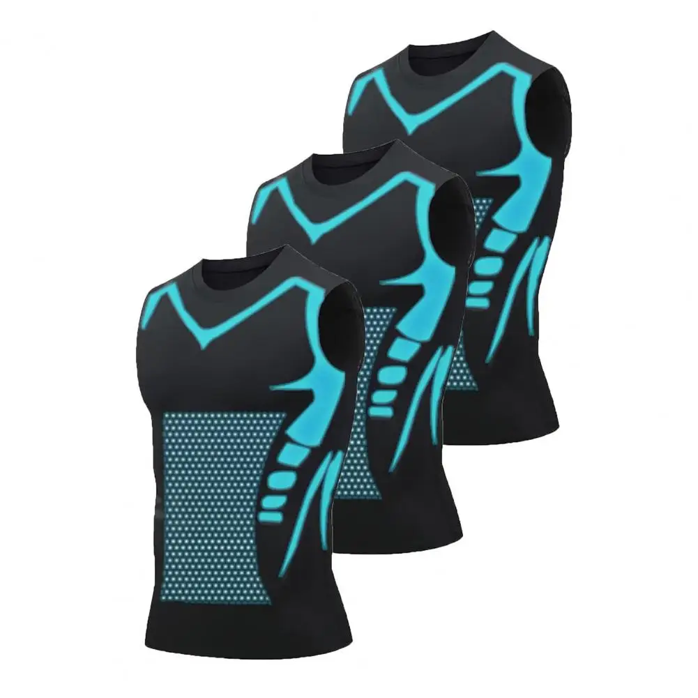 Жилет для коррекции живота мужские высокоэластичные компрессионные майки с