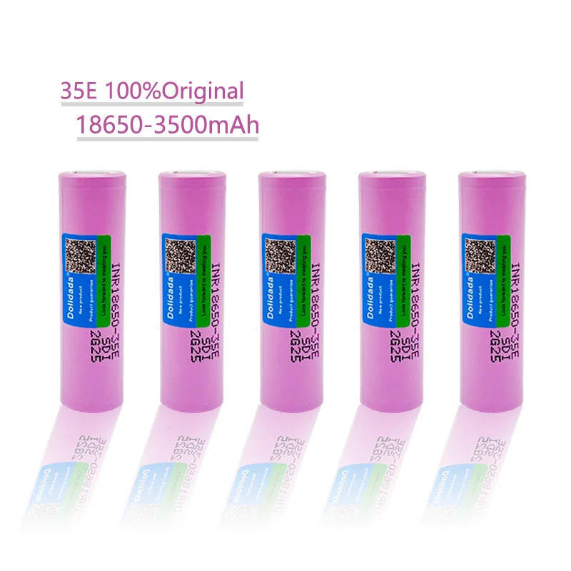 

100% оригинальный 18650 3500 мАч 25 А разряд INR18650 35E 3500 мАч 18650 литий-ионный аккумулятор 3,7 в перезаряжаемая батарея