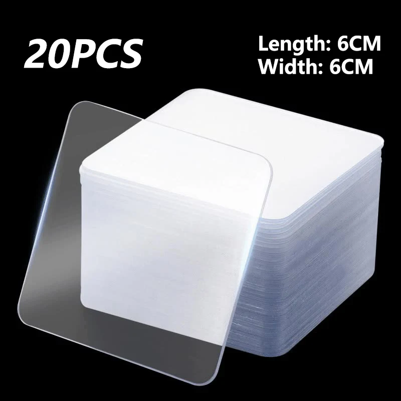 

20 Pcs Powerful Non-Mark Sticker Photo Wall Auxiliary Double-Sided Pendating