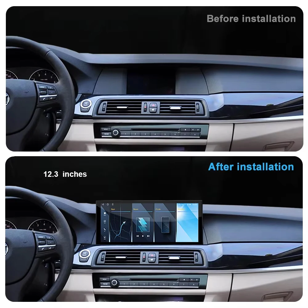 Android 14 для BMW 5 серии F10 F11 2011 2012-2017 Автомобильный мультимедийный видеоплеер с сенсорным экраном Беспроводной Carplay GPS 4G Wi-Fi GPS (art.: 3920cebb27d10) - 3920cebb27d10