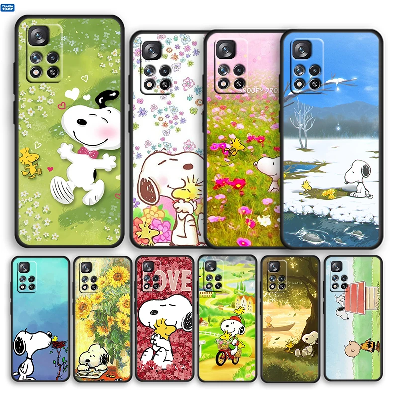 

Snoopy Dog Cartoon Cute For Xiaomi Redmi Note 11 10 11T 10S 9 9S 8 7 5G 4G Soft TPU Silicone Phone Case Cover Fundas Coque Capa