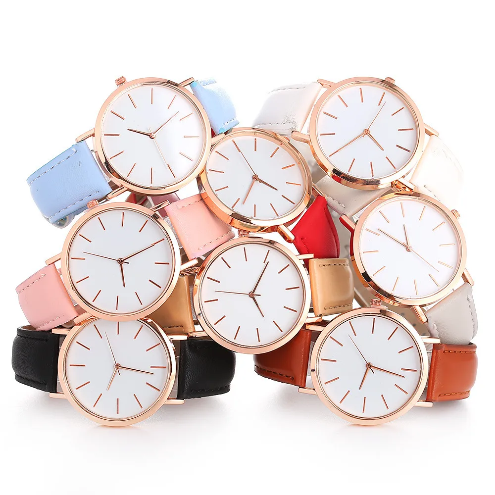 

7285 Women Watch Casual Alloy Women Watches TOP Brand Luxury Leather Analog Round Quartz Wrist Watch Relogio Wristwatch