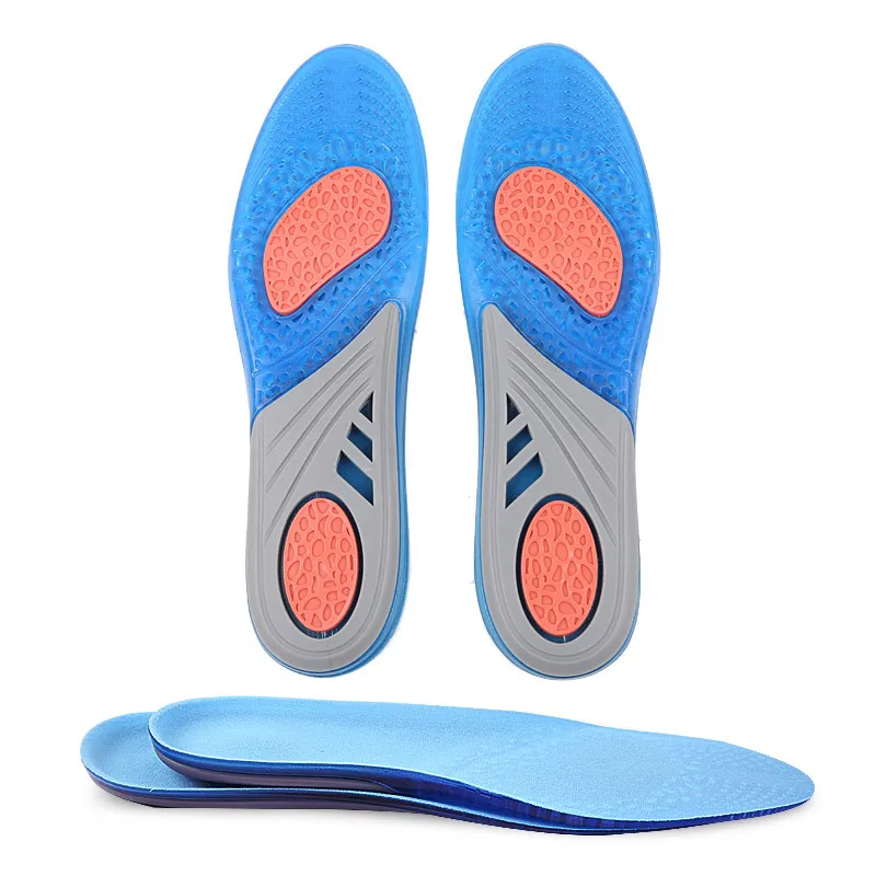 SEBS High Elasticity Shock Absorption Cushioning Insoles Men Women Sports Insoles Four Seasons Running Basketball Insoles Soft