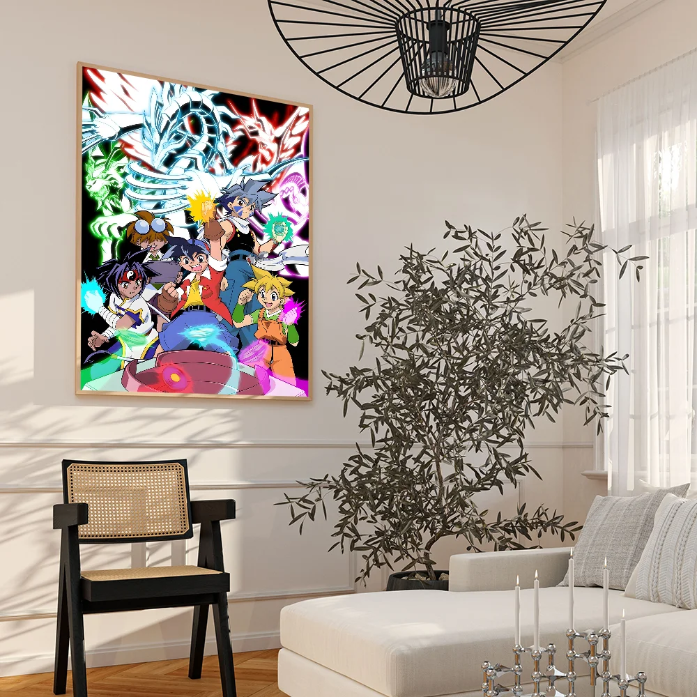 Винтажные Наклейки Для Плакатов BAKUTEN SHOOT BEYBLADE Современный Стиль Прикроватный