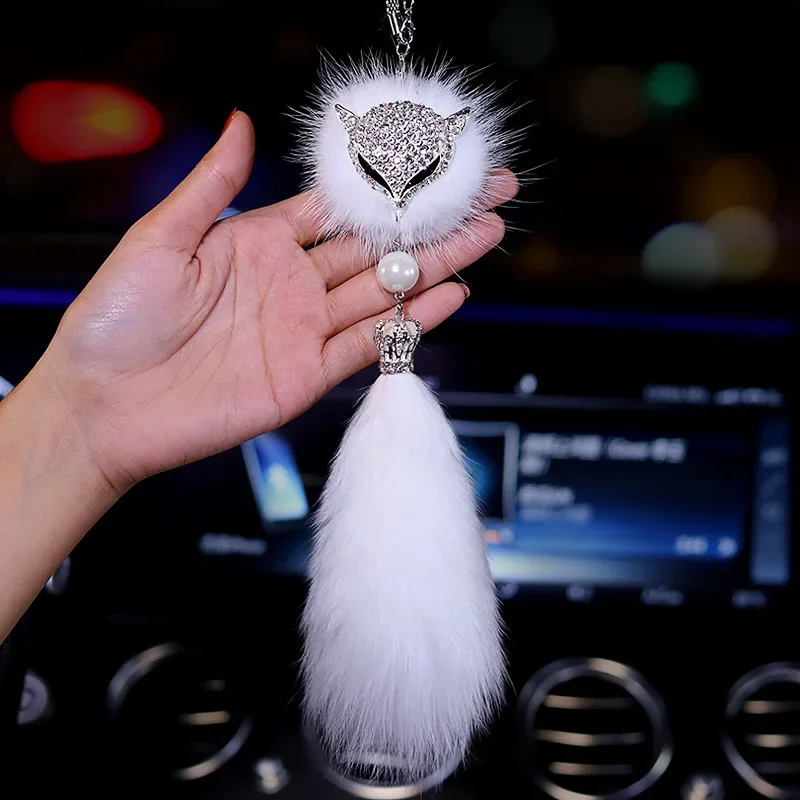 Автомобильный кулон с бриллиантами лисой пух очаровательный модный орнамент