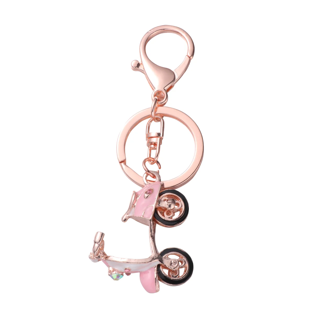 

Metal Car Keychain Mini Motorcycle Pendant Holder Backpack Purse Miniature Wallet