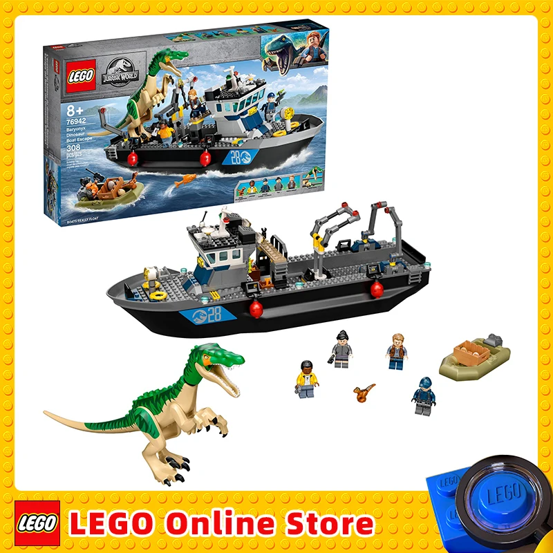 

LEGO & Jurassic World Baryonyx Dinosaur Boat Escape 76942 Building Kit; Cool Toy Playset for Creative Kids (308 Pieces)