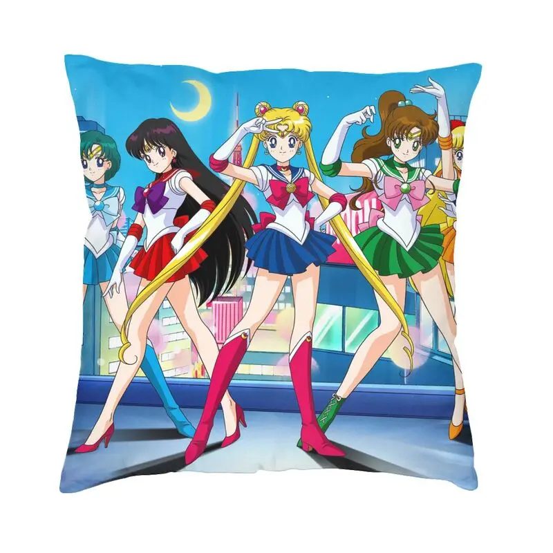 

Наволочки в стиле аниме Super Moon Girl, наволочки для дивана, японская манга Shojo, Матросская бархатная наволочка