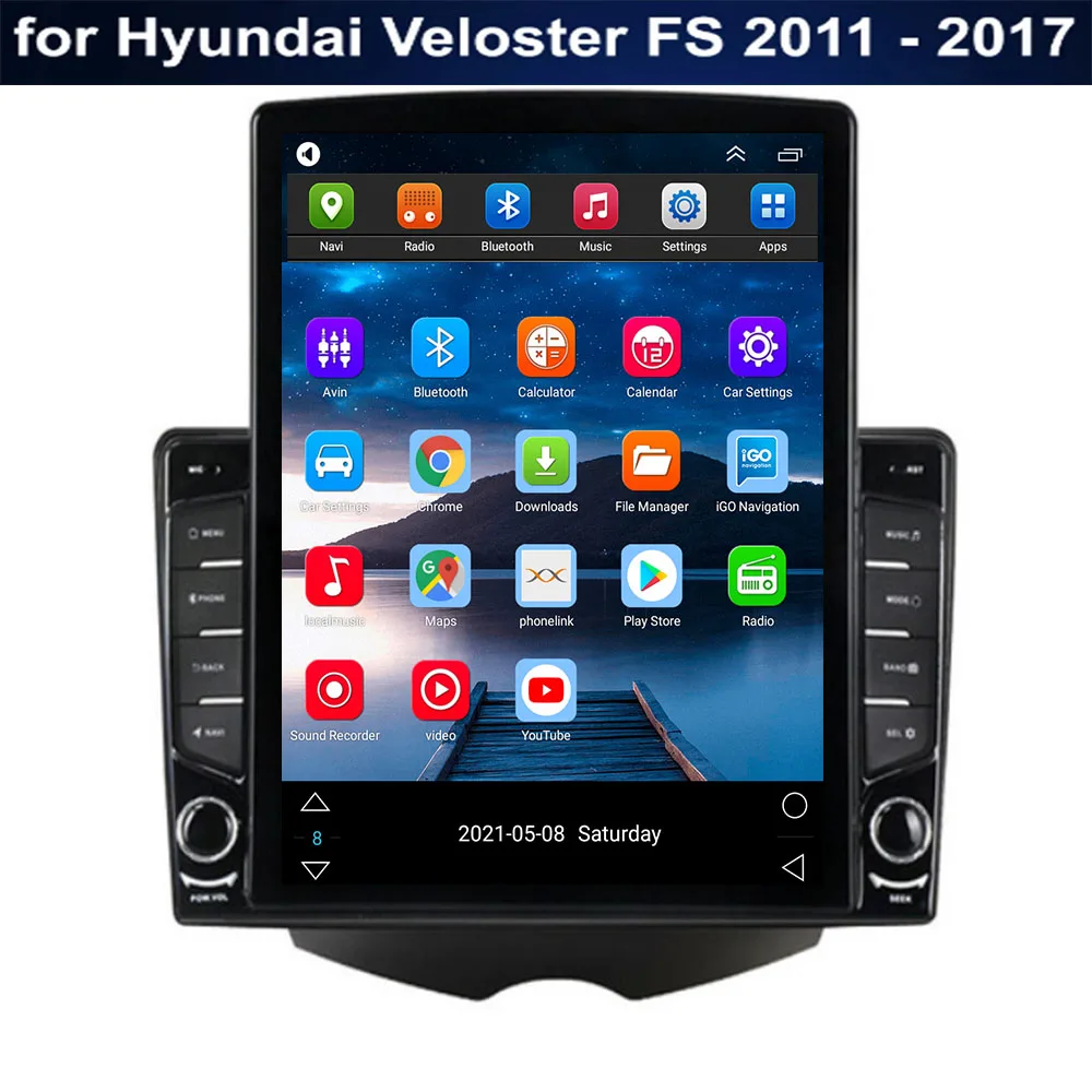 8G 128G IPS Touch For Hyundai Veloster FS 2011-2027 Multimedia Video Player GPS Stereo CarPlay DSP RDS Auto DVD HU Tape Recorder