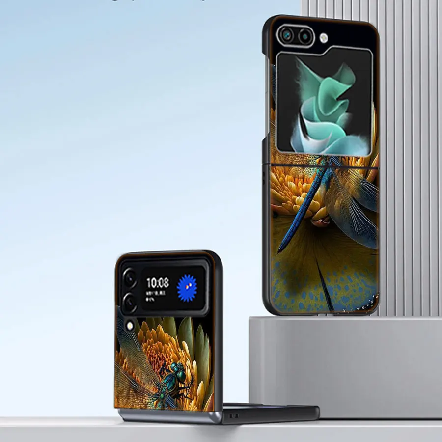 Прозрачный чехол для телефона Красивые любители стрекозы Samsung Galaxy Z Flip6 5G Flip5 Flip4 3