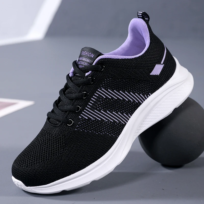 

Women Comfortable Running Sneakers Summer Fitness Casual Shoes for Girls Purple Big Size 35-41 Lady Runway Running Sneakers