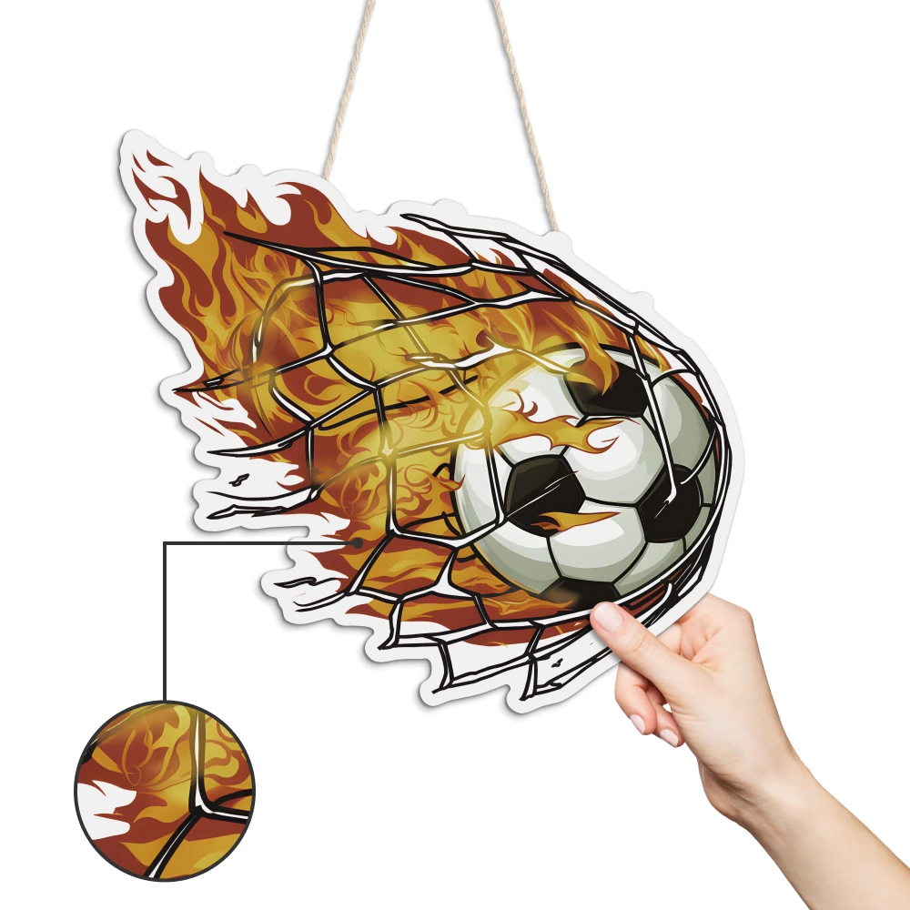 Декор Putuo 1 шт. искусство футбола деревянное украшение деревянный для дома