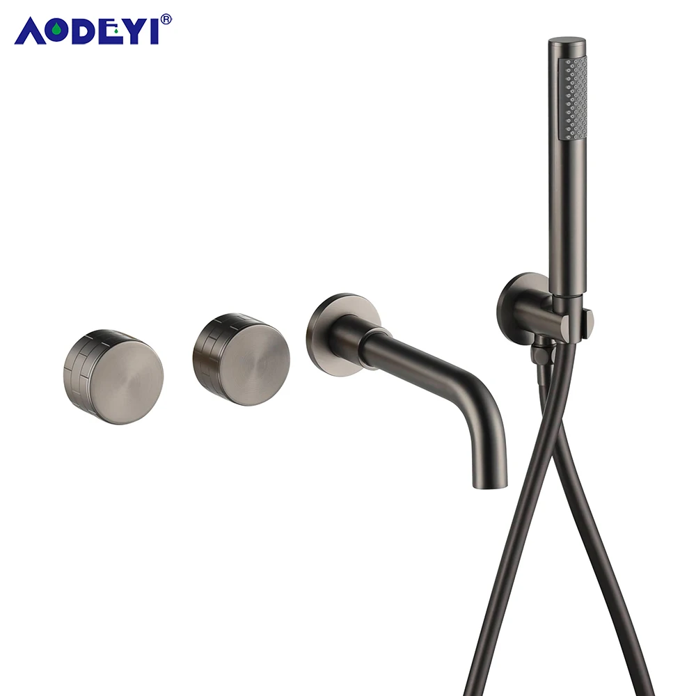 

Смеситель для душа AODEYI черный матовый золотой