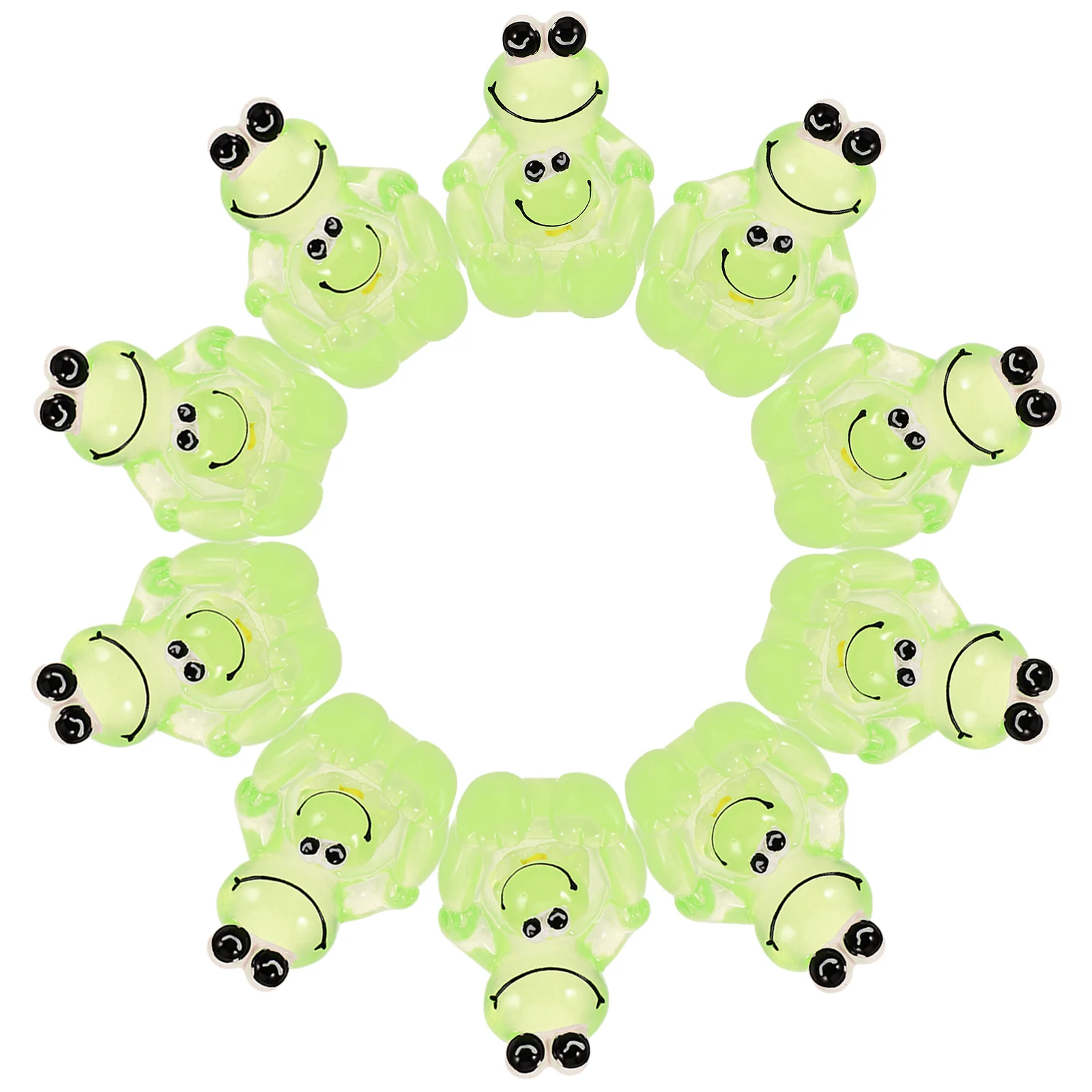 

10 Pcs Phone Case Creative Charms DIY Accessories Resin Ornament Miniature Frog Decor Prop Decors Cover