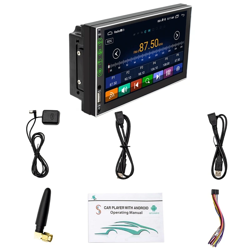 Автомагнитола для Android 10 1 + 16 ГБ 2 Din мультимедийный проигрыватель с Bluetooth Wi-Fi MP5