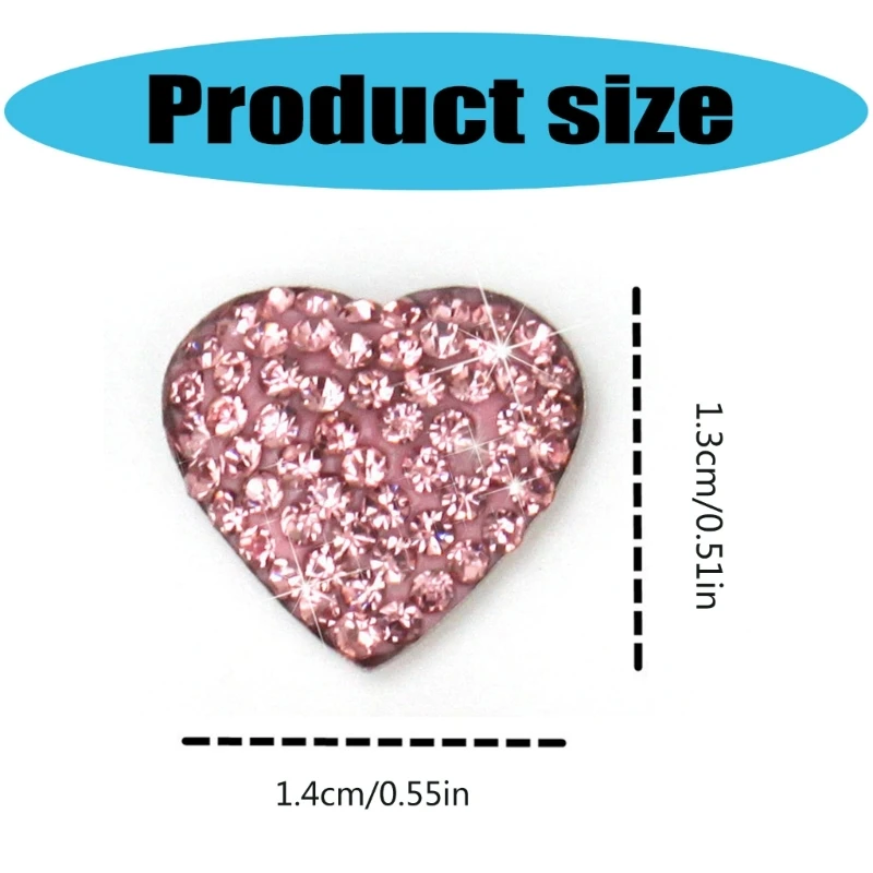 6 шт. кристаллические автомобильные наклейки в форме сердца для элегантного