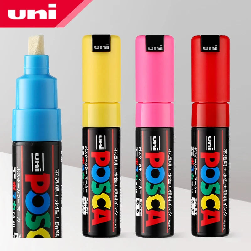 One Piece Uni Posca PC-8K Paint Marker Pen- Broad Tip-8mm 15