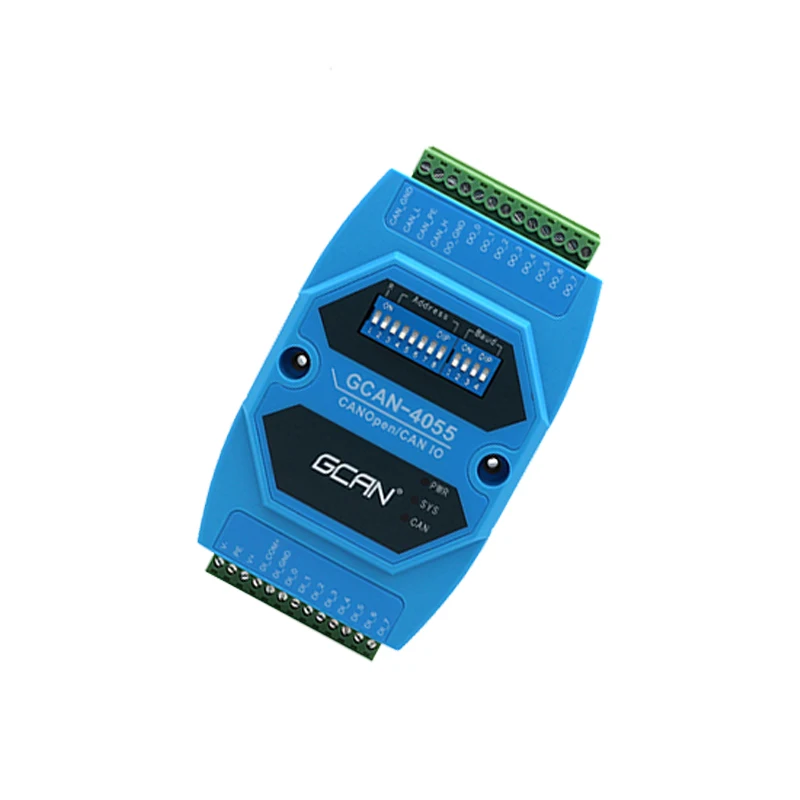 GCAN-4055 8-channel DI+8-channel DO Module PT100 0-10V 4-20MA to 485 Current and Voltage Modbus  RTU