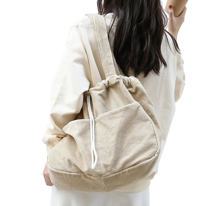 Вельветовая сумка в японском стиле мягкая и универсальная идеально подходит для