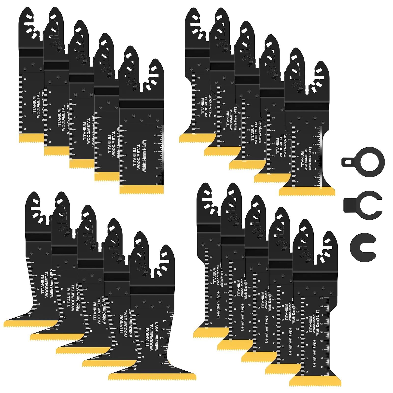 

20 шт., Осциллирующие лезвия пилы с титановым покрытием