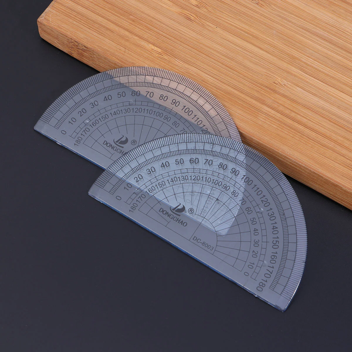 

50pcs Clear Plastic Protractor Math Protractor 180 Degrees Protractor For Angle Measurement Student School Office Supply