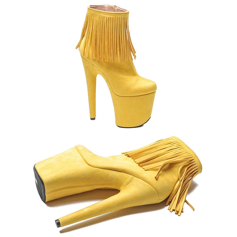 Leecabe 20CM/8Inches suede upper New Boots Nightclub Stage Fashion Club Stage Performance High Heel Bottom Boots 2B