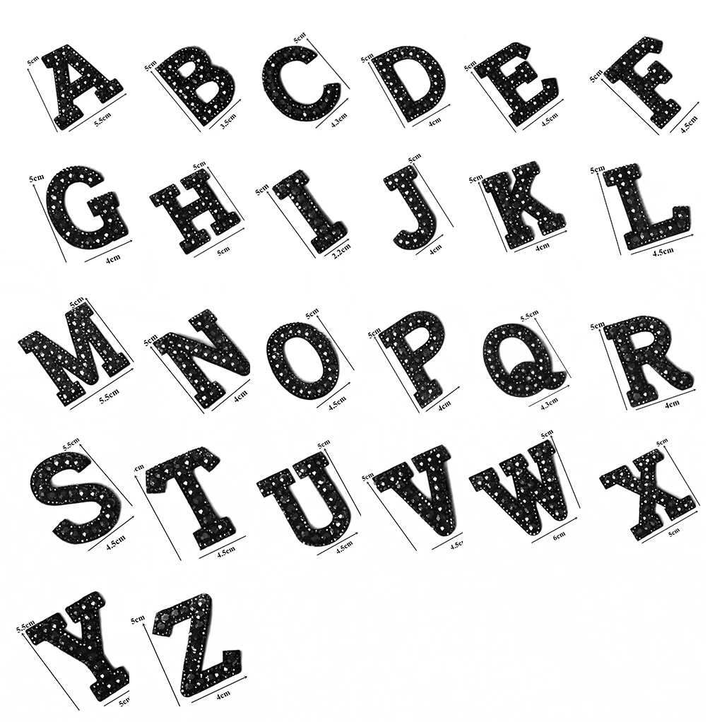 5 см зеркальные патчи 26 букв многослойные наклейки Значки для шитья под названием