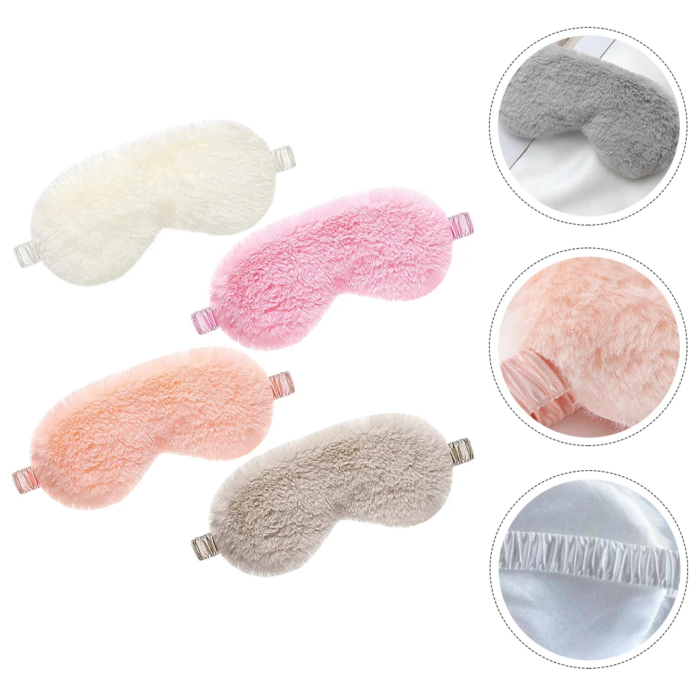 

Eyesleepsleeping Cover Blindfold Silk Blackout Adultstravel Blinder Luxuryfuzzy Weighted Soft Faux Plush Eyeshade Suppliesgirls