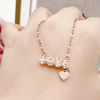 2022 trend love zircon pendant necklace for women personality short choker sexy girls fashion party clavicle chain jewelry gifts