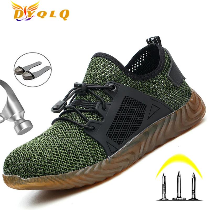 

New Work Safety Shoes Men's Boots Fashion Work Sneakers Men's Shoes Adult Work Boots Steel Toe Shoes Men's SafetyDYQLQ