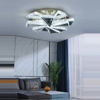 dimmable led gold silver stainless steel crystal designer lustre lamparas de techo ceiling lights ceiling lamp for foyer bedroom