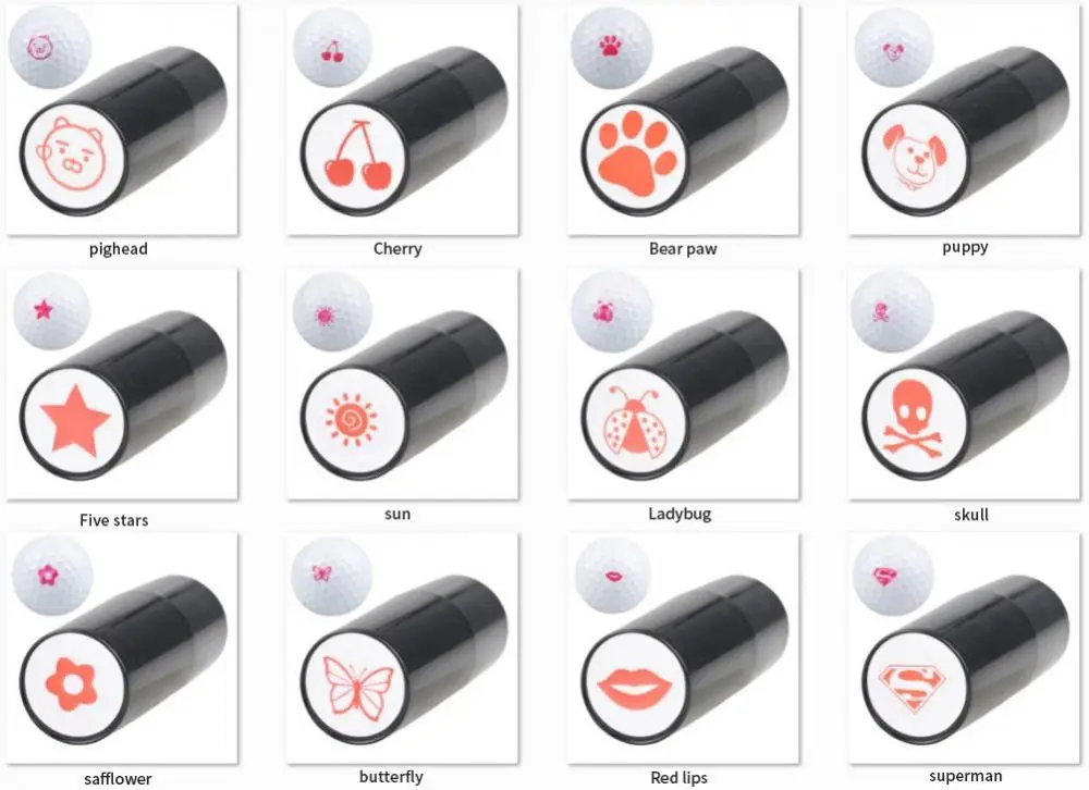 

Fine Workmanship Golf Stamp Plastic Waterproof Seal Golf Accessories Variety Pattern Portable Sport Stamp Golf Mark Tag Stamp