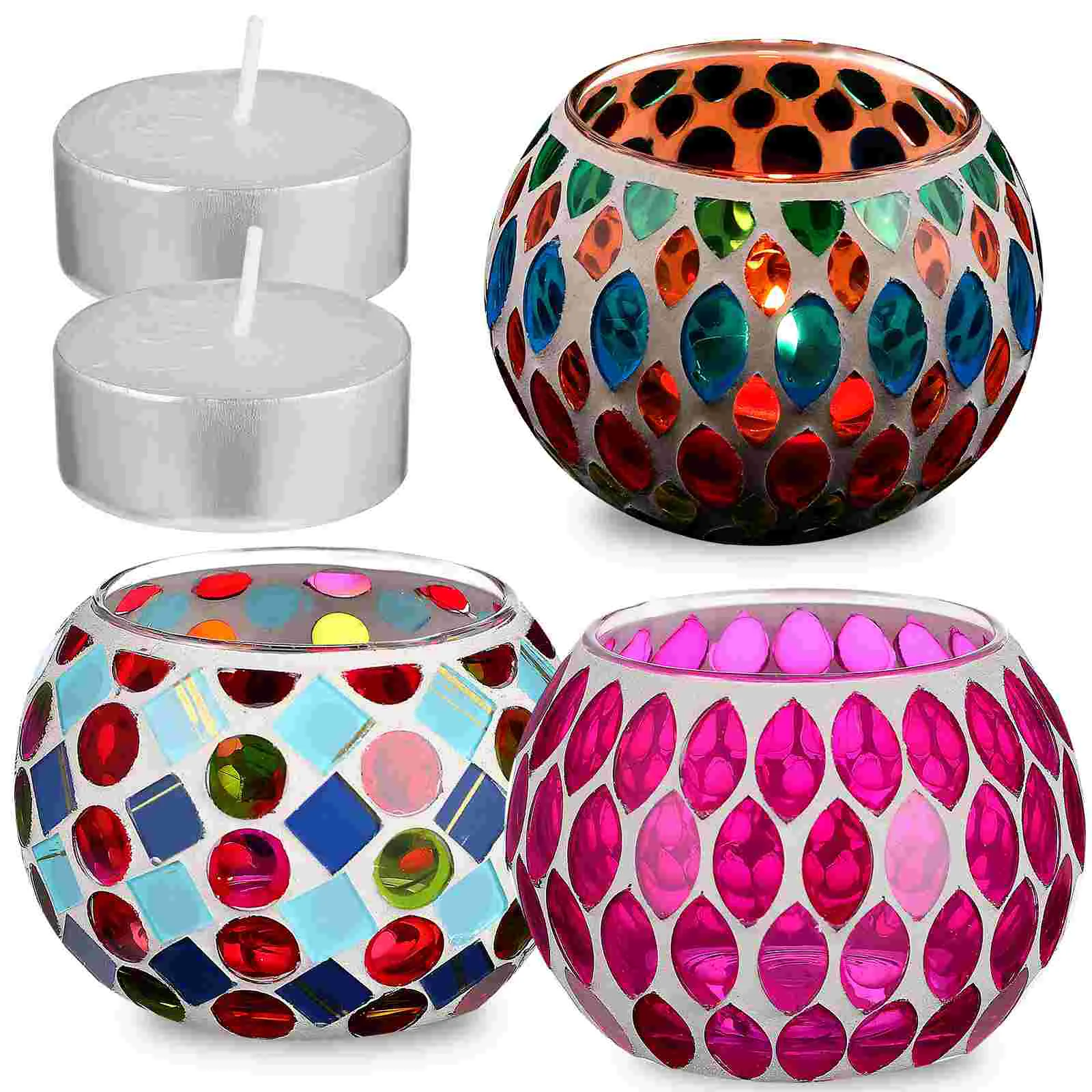 

Holder Tealight Mosaic Table Tea Light Decors Centerpiece Votive Holders Home Decor