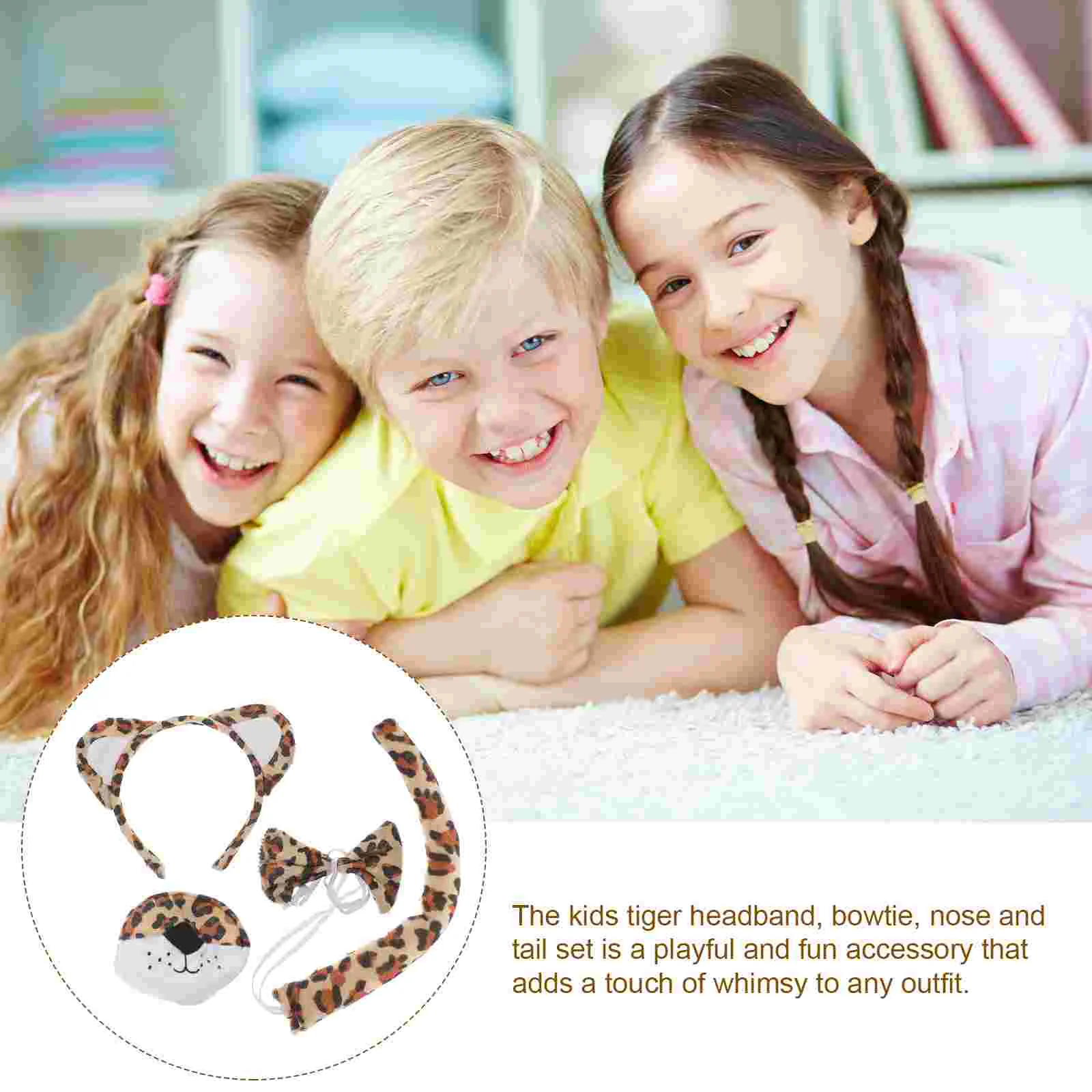 Повязка на голову с тигром костюм для носа детей уши хвост женские повязки