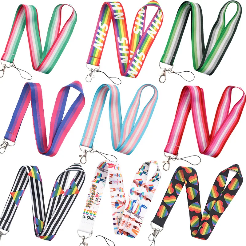 

Прямой шнурок для ключей с мультяшным рисунком, держатели для ID значков, нашейные ремни с животными для телефона с брелоком, аксессуары для ...