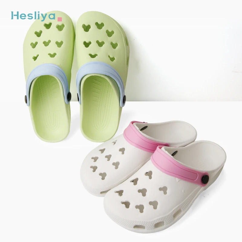 

Сандалии женские с перфорацией, Нескользящие сланцы, Эва, дышащие, для сада и пляжа, летняя обувь на плоской подошве, для дома и улицы