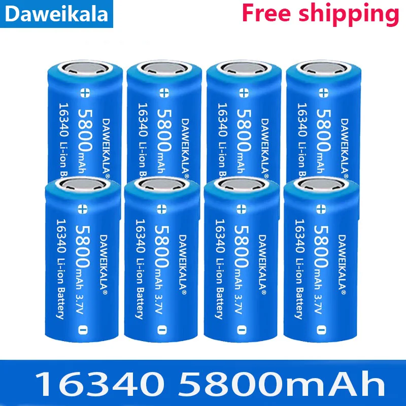 NEW 2023 CR123A RCR 123 ICR 16340 Battery 5800mAh 3.7V Li-ion Rechargeable Battery for Arlo Security Camera L70