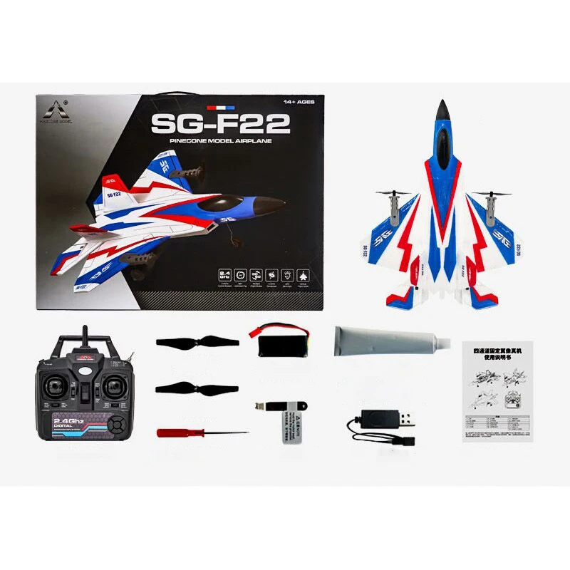 

Toys RC Plane Model Remote Control SG-F22 Airplane 2.4G Fighter Craft Glider Hobby Gift Children Electric Rc Planes For Adults A