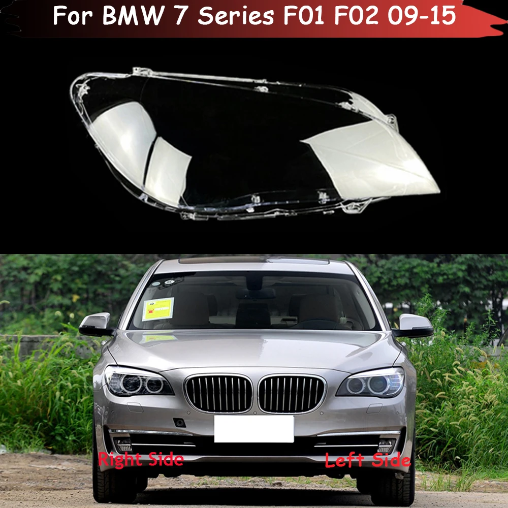 Cubierta de faro delantero de coche, carcasa de cristal, pantalla de lámpara para BMW serie 7, F01, F02, 730, 735, 740, 745, 750, 760, 2009-2015